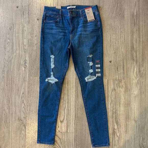 Levi's 720 High Rise Super Skinny Jeans Size 32 Length 30 New With Tags - Picture 2 of 14